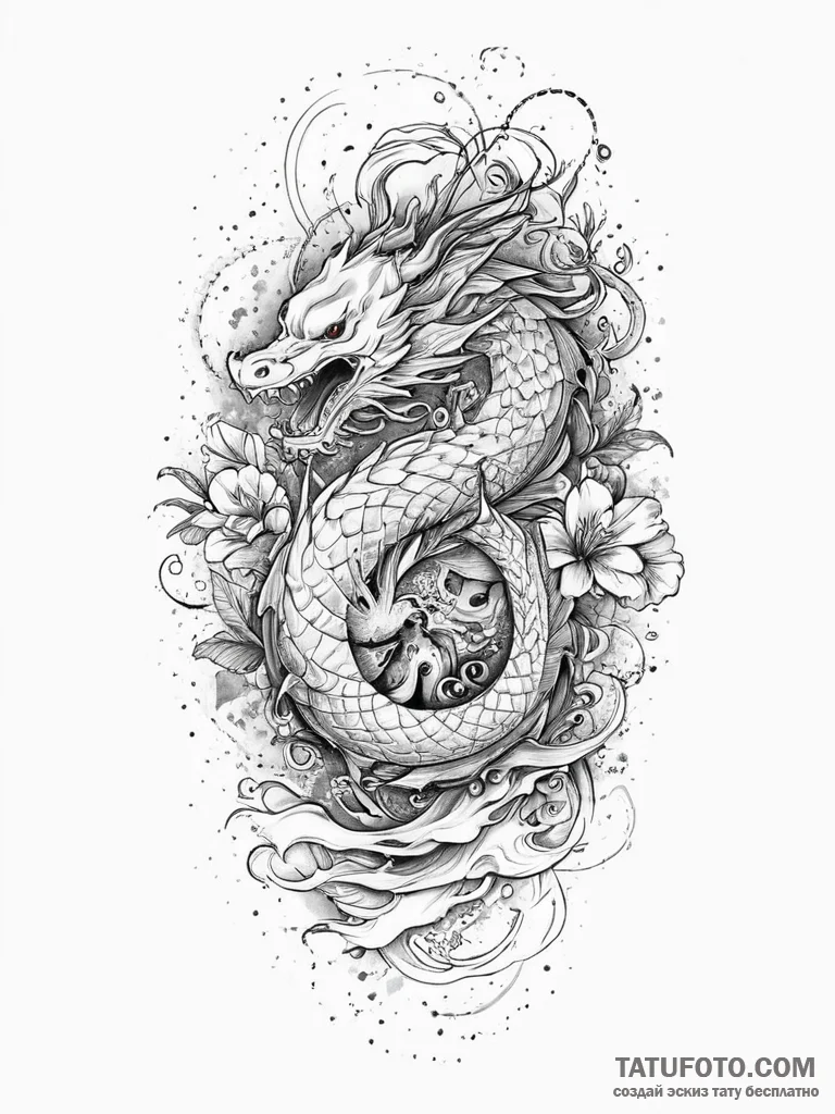 Tattoo design an abstract digital noise patte... - эскиз тату (№1753994799_0, 31.07.2025 20:46) — Tatufoto.com