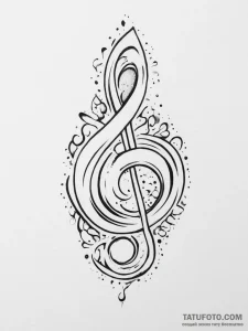 Tattoo design a small, subtle musical note. l... - эскиз тату (№1753996721_0, 31.07.2025 21:18) — Tatufoto.com