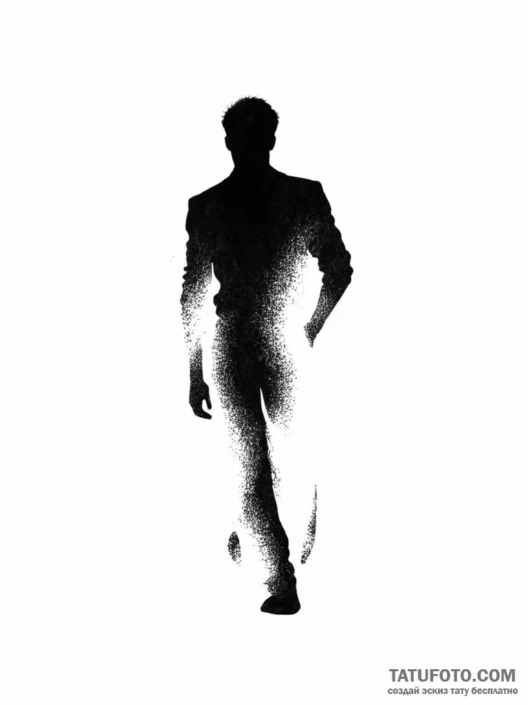 Man (silhouette/figure) - эскиз тату (№1753997928_0, 31.07.2025 21:38) — Tatufoto.com
