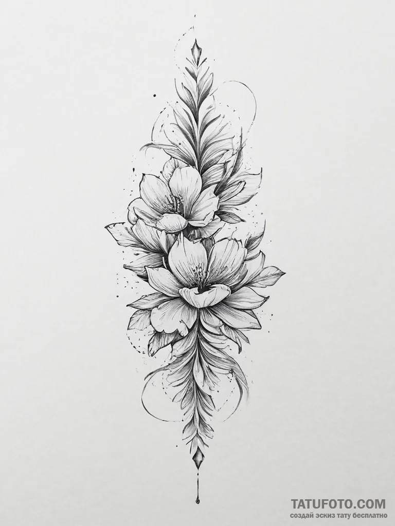 Tattoo design a minimalist line transforming... - эскиз тату (№1754000127_0, 31.07.2025 22:15) — Tatufoto.com