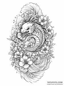 Pansy, artistic tattoo sketch, bold outlines,... - эскиз тату (№1754000517_0, 31.07.2025 22:21) — Tatufoto.com