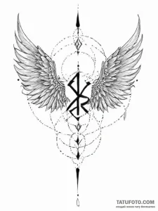 93. tattoo sketch: "vetar" rune subtly integr... - эскиз тату (№1754000915_0, 31.07.2025 22:28) — Tatufoto.com