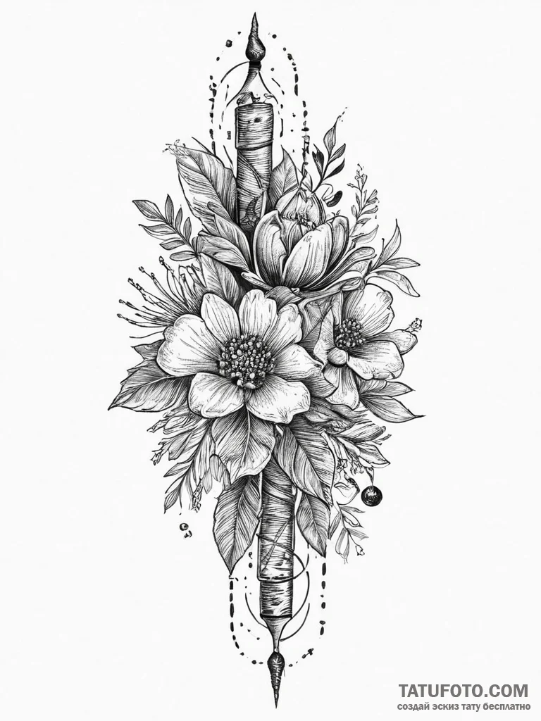 Tattoo sketch a delicate representation of a... - эскиз тату (№1754001898_0, 31.07.2025 22:44) — Tatufoto.com