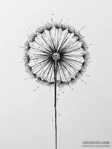 A dandelion clock (is there, but can be a clo... - эскиз тату (№1754002486_0, 31.07.2025 22:54) — Tatufoto.com