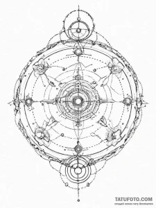 Astrolabe, concept art for tattoo, on a clean... - эскиз тату (№1754002876_0, 31.07.2025 23:01) — Tatufoto.com