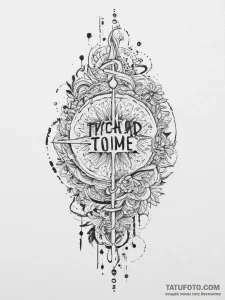 Tattoo sketch a word in a foreign language th... - эскиз тату (№1754007381_0, 01.08.2025 00:16) — Tatufoto.com