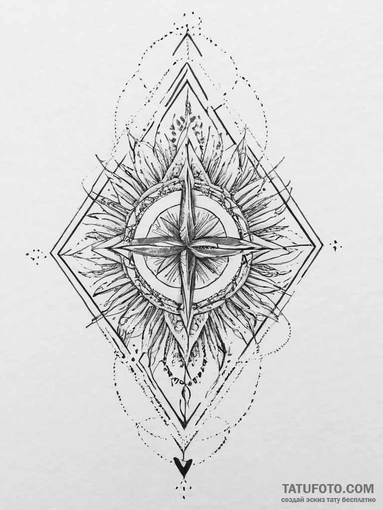 Tattoo design: geometric tattoo of dazhbog's... - эскиз тату (№1754008764_0, 01.08.2025 00:39) — Tatufoto.com