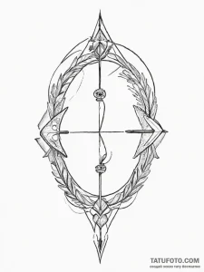Tattoo sketch sagittarius's arrow glyph, clea... - эскиз тату (№1754010152_0, 01.08.2025 01:02) — Tatufoto.com