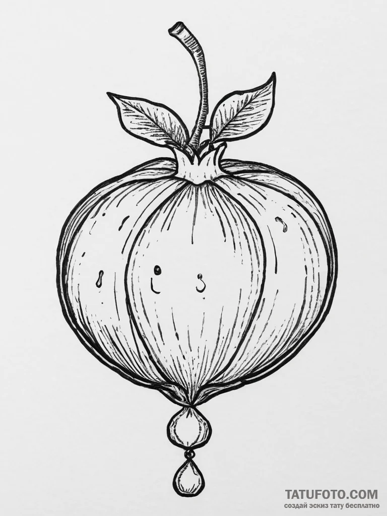 A close-up of a pomegranate's jewel-like seed... - эскиз тату (№1754012124_0, 01.08.2025 01:35) — Tatufoto.com
