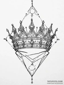 Tattoo sketch a minimalist crown with a singl... - эскиз тату (№1754012324_0, 01.08.2025 01:38) — Tatufoto.com
