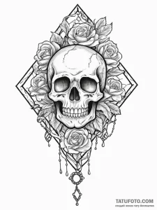 Tattoo sketch a detailed miniature antique lo... - эскиз тату (№1754013899_0, 01.08.2025 02:04) — Tatufoto.com