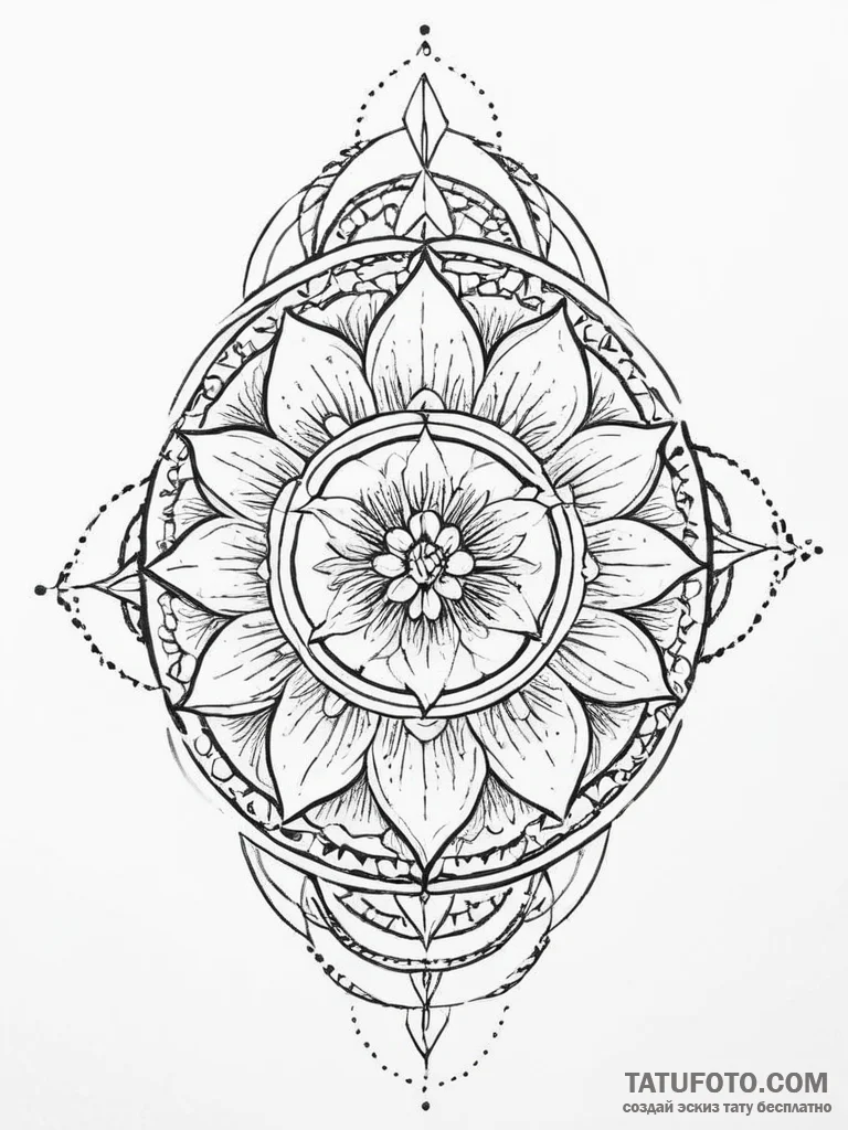 Tattoo sketch a personal birth flower combine... - эскиз тату (№1754014099_0, 01.08.2025 02:08) — Tatufoto.com