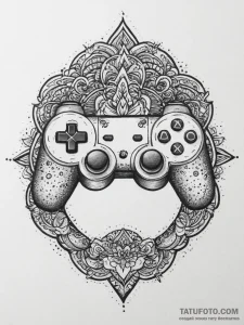 Tattoo design a controller's face buttons arr... - эскиз тату (№1754014496_0, 01.08.2025 02:14) — Tatufoto.com