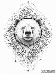 A bear made of constellations, concept art fo... - эскиз тату (№1754015889_0, 01.08.2025 02:38) — Tatufoto.com