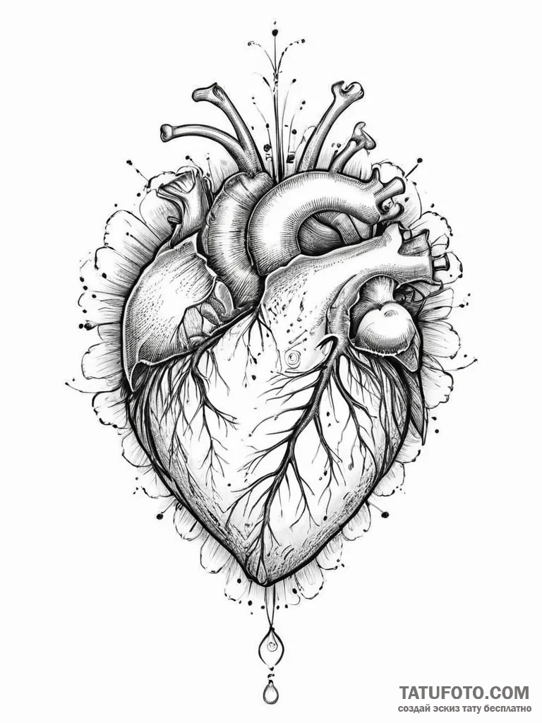 Heart - эскиз тату (№1754019660_0, 01.08.2025 03:41) — Tatufoto.com