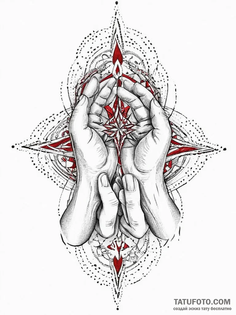 Tattoo sketch two hands reaching for the same... - эскиз тату (№1754022826_0, 01.08.2025 04:33) — Tatufoto.com