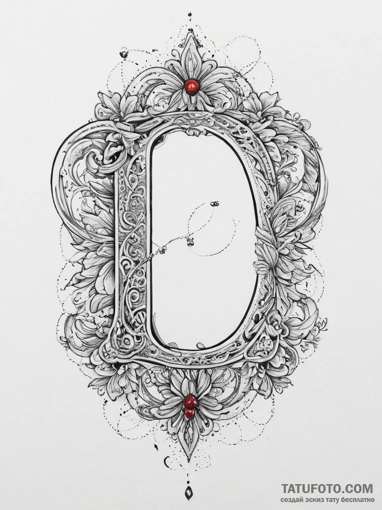 Tattoo sketch a custom initial font created f... - эскиз тату (№1754023025_0, 01.08.2025 04:37) — Tatufoto.com