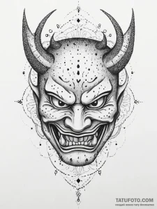A japanese hannya mask, tattoo flash sheet de… — эскиз тату (№1754023619_0, 01.08.2025 04:46) — Tatufoto.com