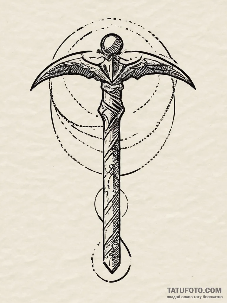 Tattoo design a powerful and simple hammer ou... - эскиз тату (№1754026796_0, 01.08.2025 05:39) — Tatufoto.com
