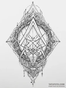 100. tattoo sketch: "bereginya" rune as a gua... - эскиз тату (№1754027192_0, 01.08.2025 05:46) — Tatufoto.com