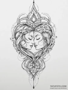 Tattoo design a blend of colors symbolizing t... - эскиз тату (№1754027586_0, 01.08.2025 05:53) — Tatufoto.com