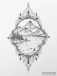 A close-up of the patterns on a frozen lake's... - эскиз тату (№1754028181_0, 01.08.2025 06:03) — Tatufoto.com
