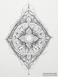 Tattoo sketch an aurora borealis effect in wa... - эскиз тату (№1754035516_0, 01.08.2025 08:05) — Tatufoto.com