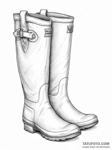 Tattoo sketch a pair of wellington boots, sug... - эскиз тату (№1754038095_0, 01.08.2025 08:48) — Tatufoto.com