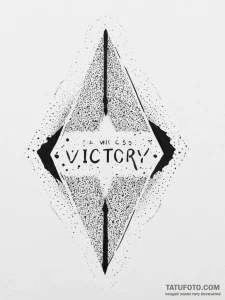 Tattoo design a "flawless victory" text shatt... - эскиз тату (№1754038295_0, 01.08.2025 08:51) — Tatufoto.com