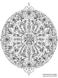 Tattoo design: a circular or mandalic arrange... - эскиз тату (№1754038693_0, 01.08.2025 08:58) — Tatufoto.com