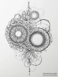Tattoo sketch an abstract "bubble" effect, so... - эскиз тату (№1754039286_0, 01.08.2025 09:08) — Tatufoto.com