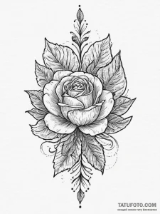 A minimalist tattoo of a single, perfect oak... - эскиз тату (№1754041098_0, 01.08.2025 09:38) — Tatufoto.com