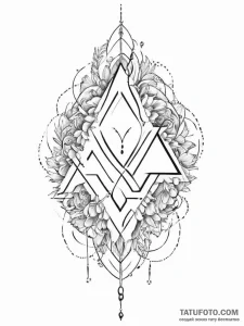 94. tattoo design: a minimalist "vetar" rune,... - эскиз тату (№1754044791_0, 01.08.2025 10:39) — Tatufoto.com