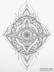 Tattoo design a dreamlike scene of two figure... - эскиз тату (№1754045392_0, 01.08.2025 10:49) — Tatufoto.com
