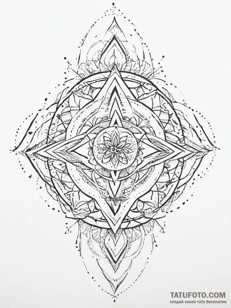 Tattoo design a dreamlike scene of two figure... - эскиз тату (№1754045392_0, 01.08.2025 10:49) — Tatufoto.com