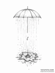 A shot of rain hitting a puddle in slow motio... - эскиз тату (№1754045800_0, 01.08.2025 10:56) — Tatufoto.com