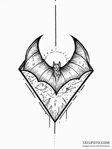 The bat-signal in the sky, tattoo sketch desi... - эскиз тату (№1754049050_0, 01.08.2025 11:50) — Tatufoto.com