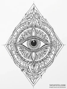Tattoo sketch a neo-traditional eye with the... - эскиз тату (№1754049862_0, 01.08.2025 12:04) — Tatufoto.com
