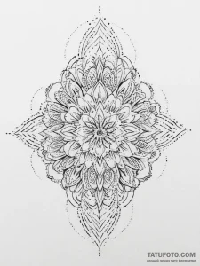 Tattoo sketch a delicate, intricate lace patt... - эскиз тату (№1754050073_0, 01.08.2025 12:07) — Tatufoto.com