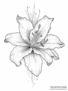 Lily - эскиз тату (№1754051501_0, 01.08.2025 12:31) — Tatufoto.com