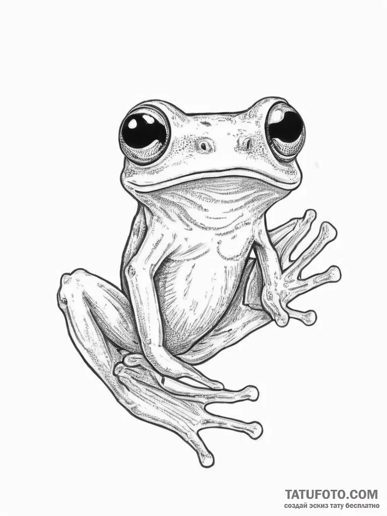 Glass frog - эскиз тату (№1754052103_0, 01.08.2025 12:41) — Tatufoto.com