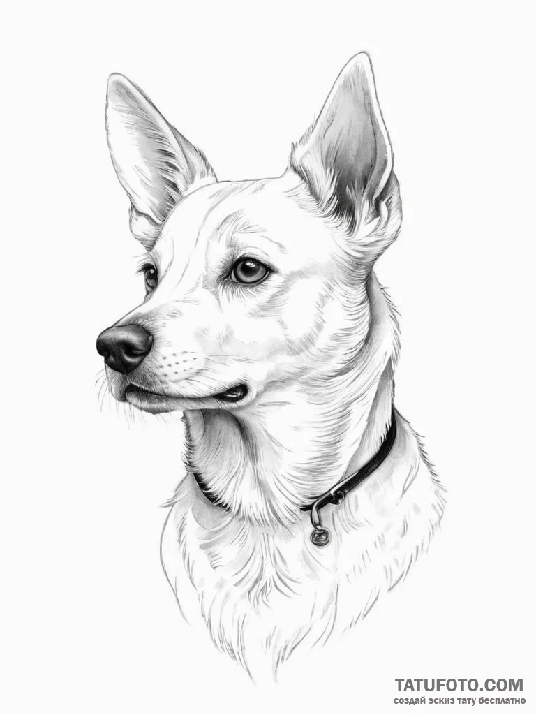Dog - эскиз тату (№1754052927_0, 01.08.2025 12:55) — Tatufoto.com