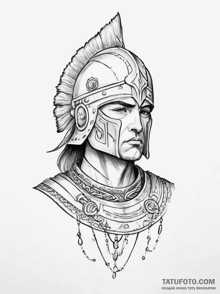 р“сђсѓрїрїр° 12: historical warrior archetype... - эскиз тату (№1754054748_0, 01.08.2025 13:25) — Tatufoto.com