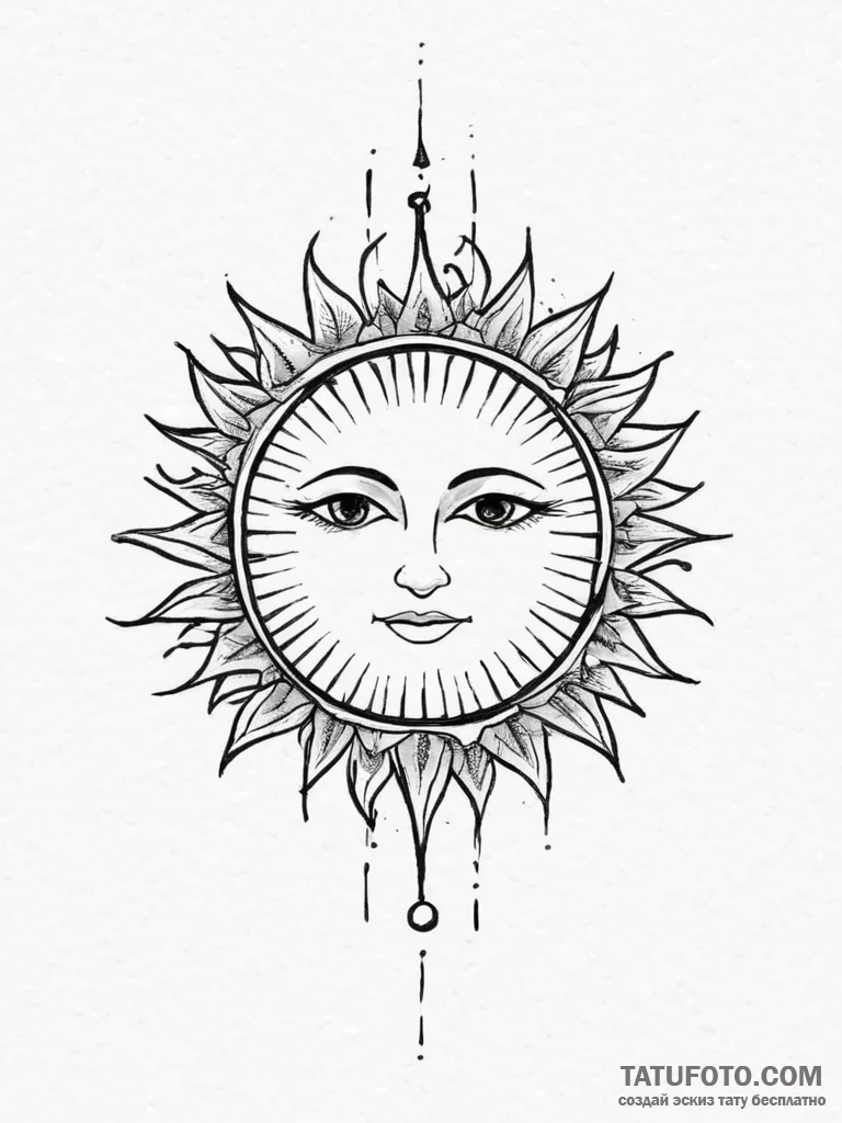 Black sun (symbol) - эскиз тату (№1754055156_0, 01.08.2025 13:32) — Tatufoto.com
