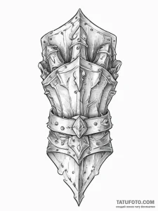 A medieval knight's gauntlet - эскиз тату (№1754055756_0, 01.08.2025 13:42) — Tatufoto.com
