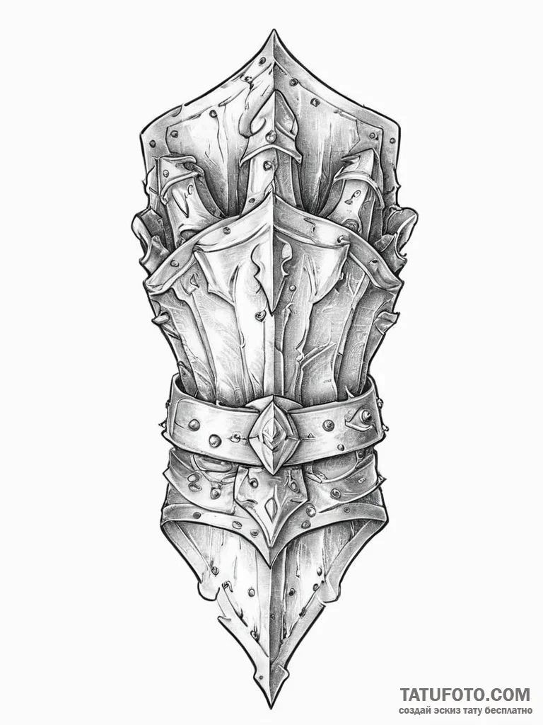A medieval knight's gauntlet - эскиз тату (№1754055756_0, 01.08.2025 13:42) — Tatufoto.com