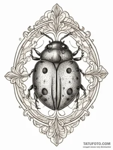 Tattoo design a delicate ladybug, bringing go... - эскиз тату (№1754056983_0, 01.08.2025 14:03) — Tatufoto.com