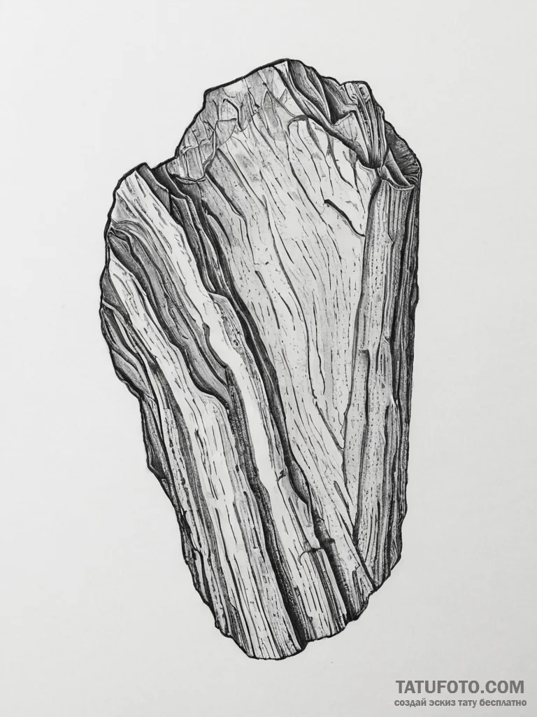 Petrified wood - эскиз тату (№1754058216_0, 01.08.2025 14:23) — Tatufoto.com