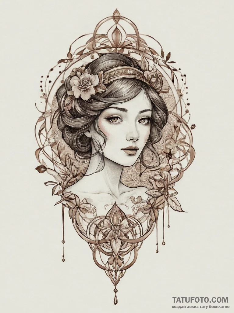 Historical & vintage, tattoo line art, rough... - эскиз тату (№1754061054_0, 01.08.2025 15:10) — Tatufoto.com