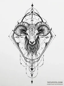 Tattoo design a zodiac animal with a combinat... - эскиз тату (№1754061257_0, 01.08.2025 15:14) — Tatufoto.com